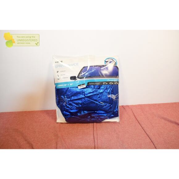 Type S Jumbo Fashion Reversible Spring Shade Blue/Silver 68x32" - Picture 1 of 6